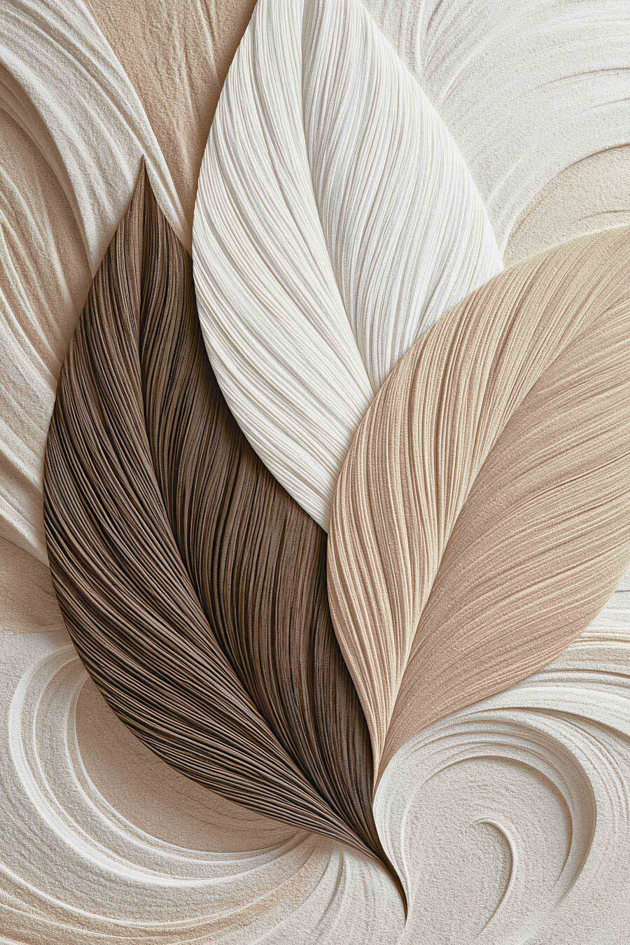 Folhas em tons areia — design completo