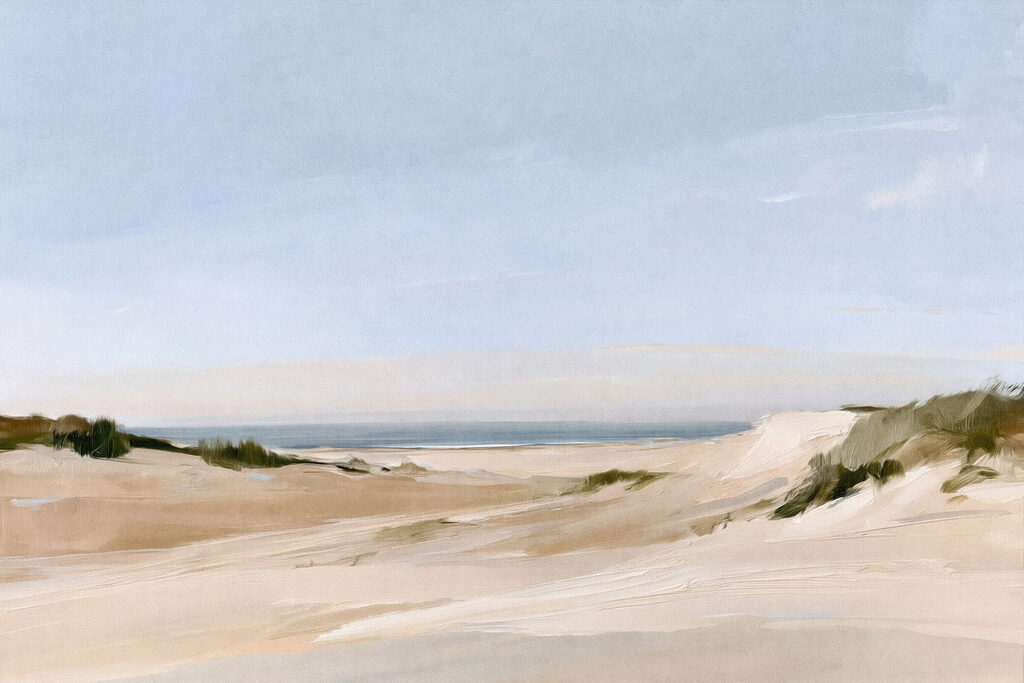 Dunas baixas em azul — design completo