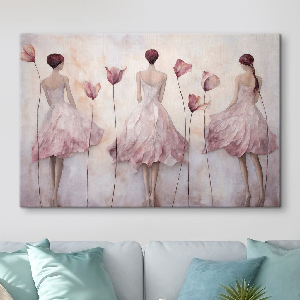 Três mulheres entre tulipas — interior 3