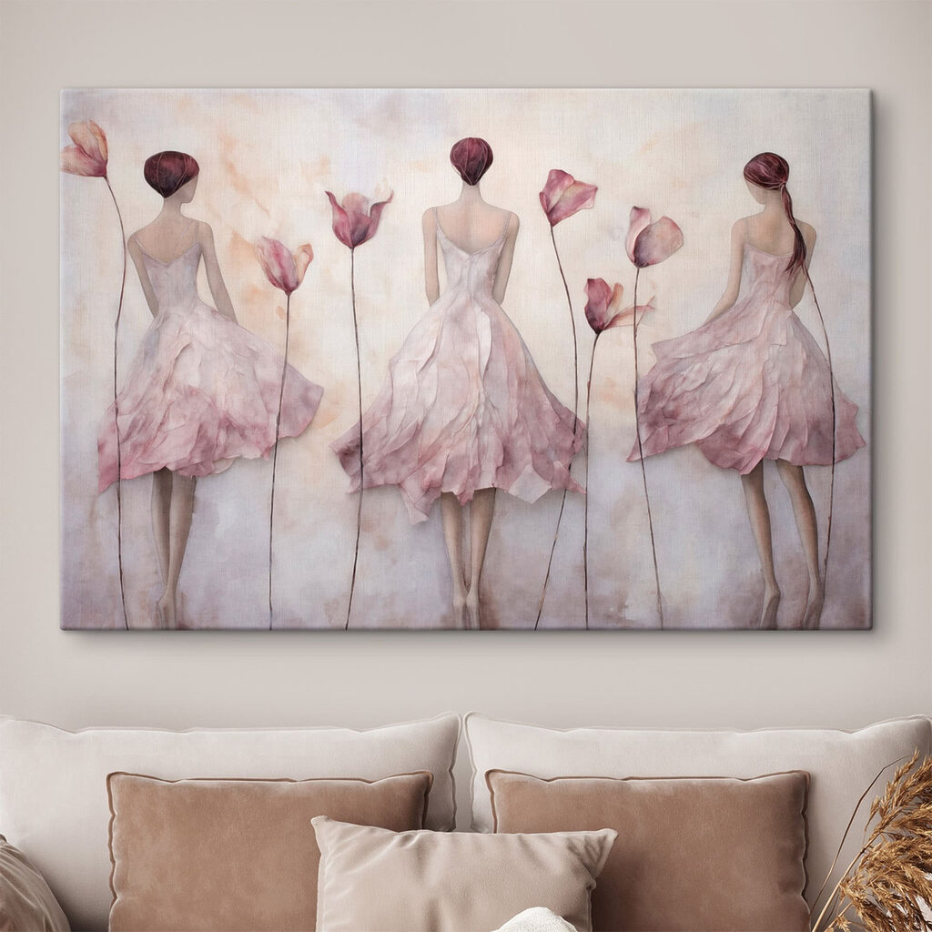 Três mulheres entre tulipas — interior 1