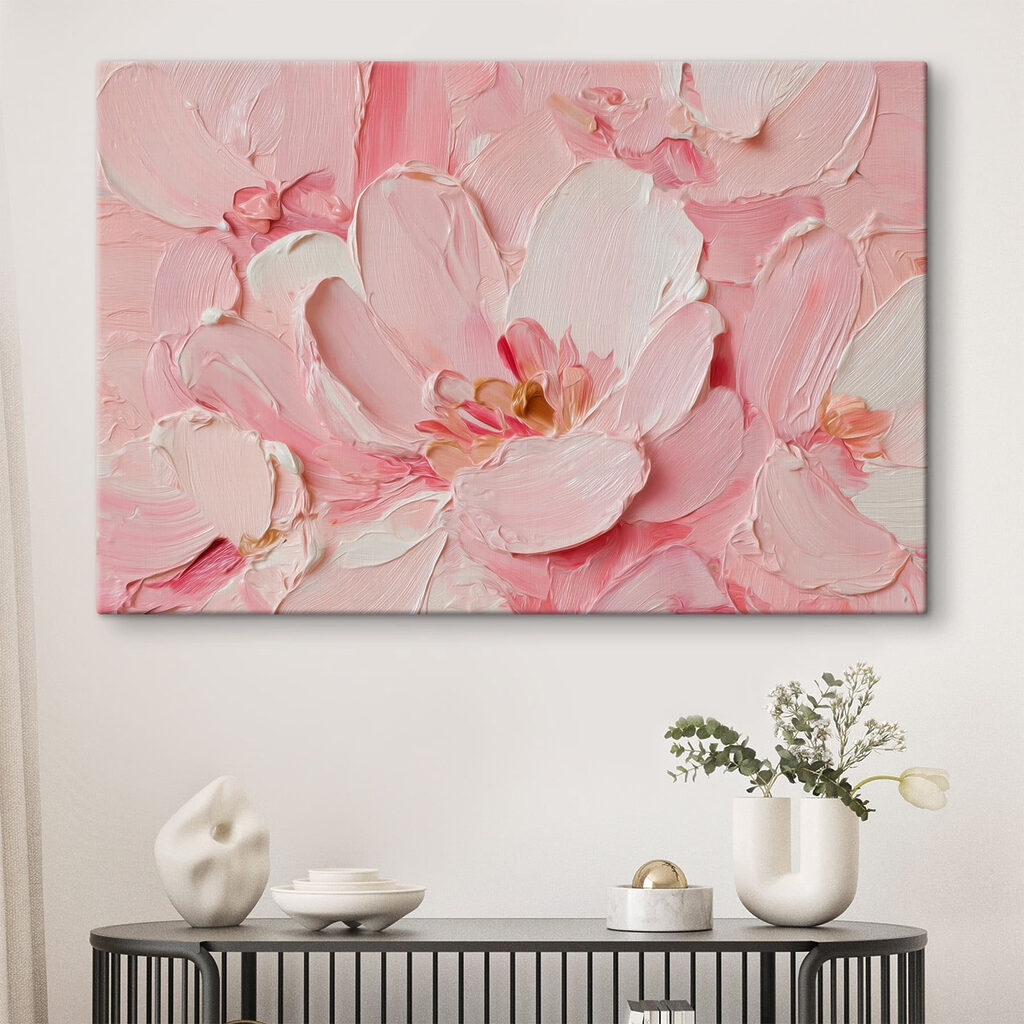 Flores cor-de-rosa em relevo — interior 2
