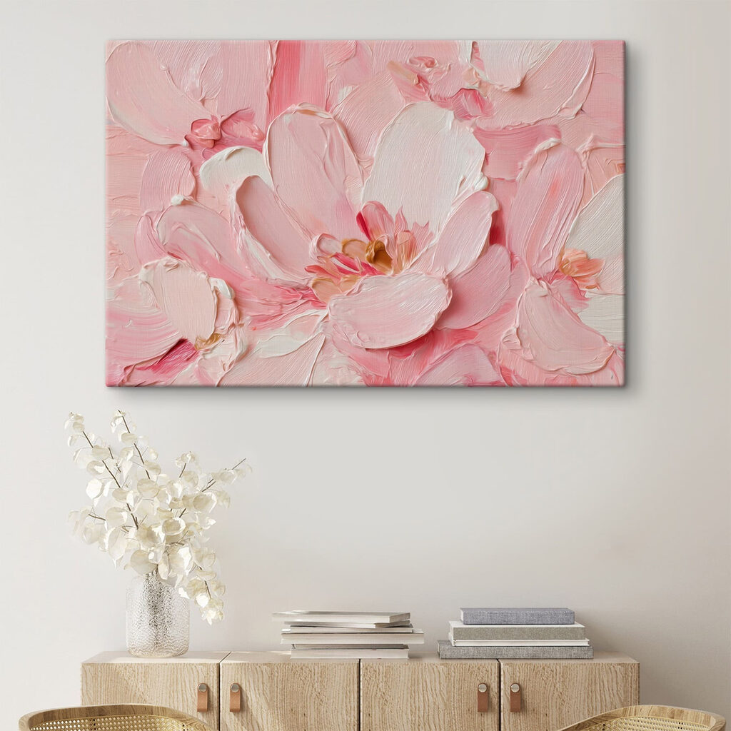 Flores cor-de-rosa em relevo — interior 3