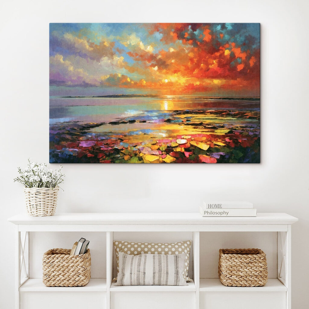 Entardecer sobre nenúfares — interior 1