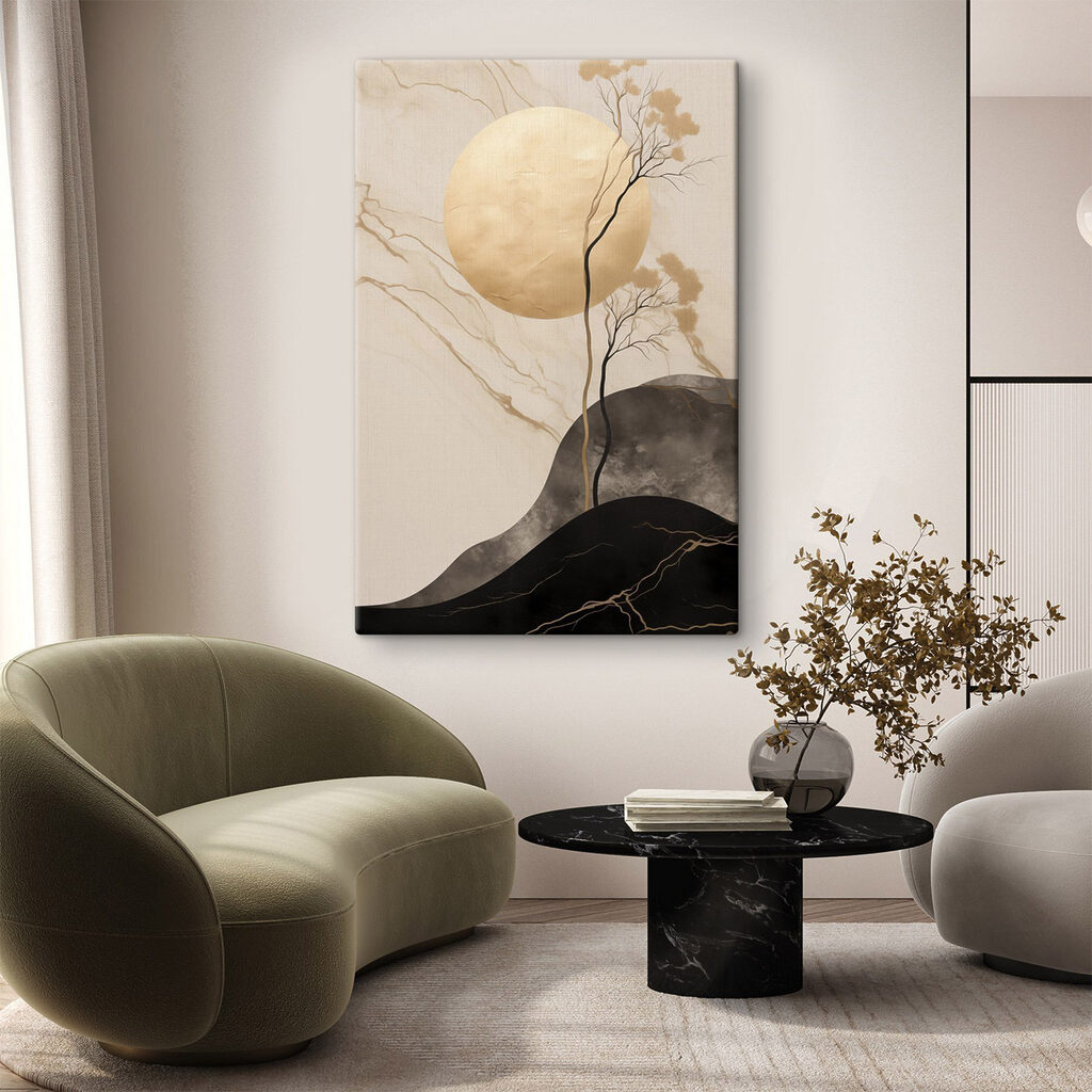 Árvore fina com ondas — interior 1