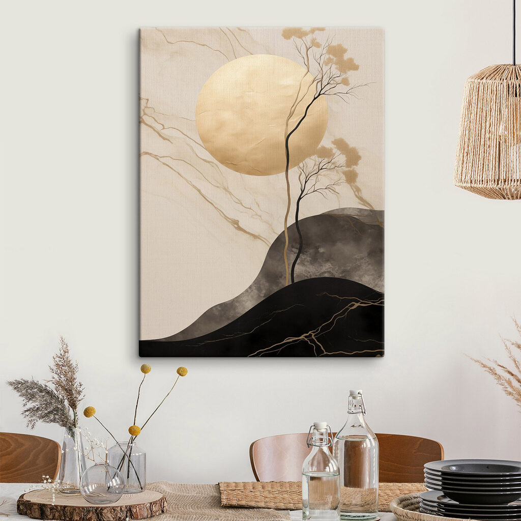 Árvore fina com ondas — interior 2