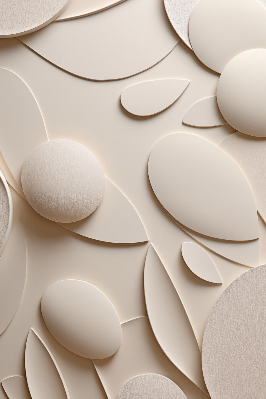Formas redondas com folhas — design completo