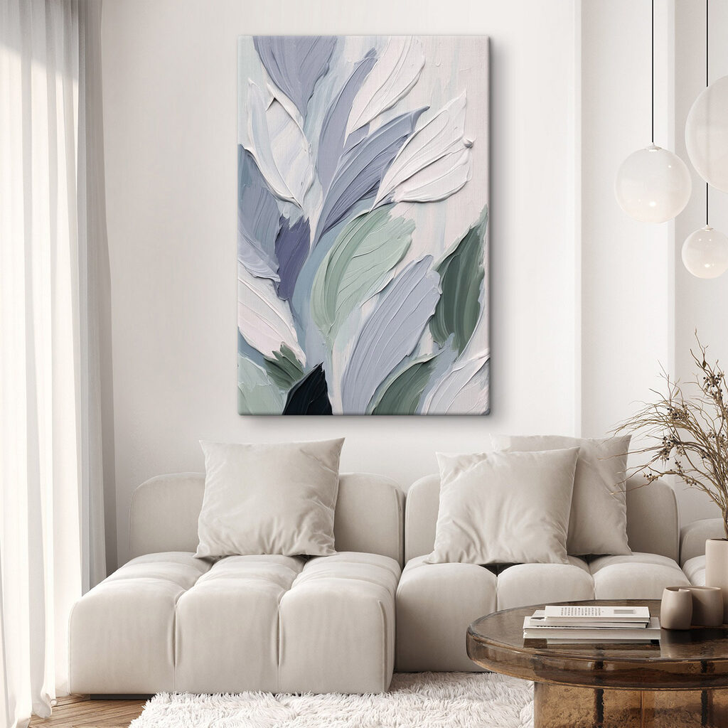 Folhas longas, pinceladas soltas — interior 2