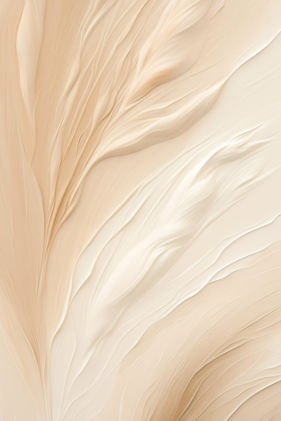 Folhas compridas em creme — design completo