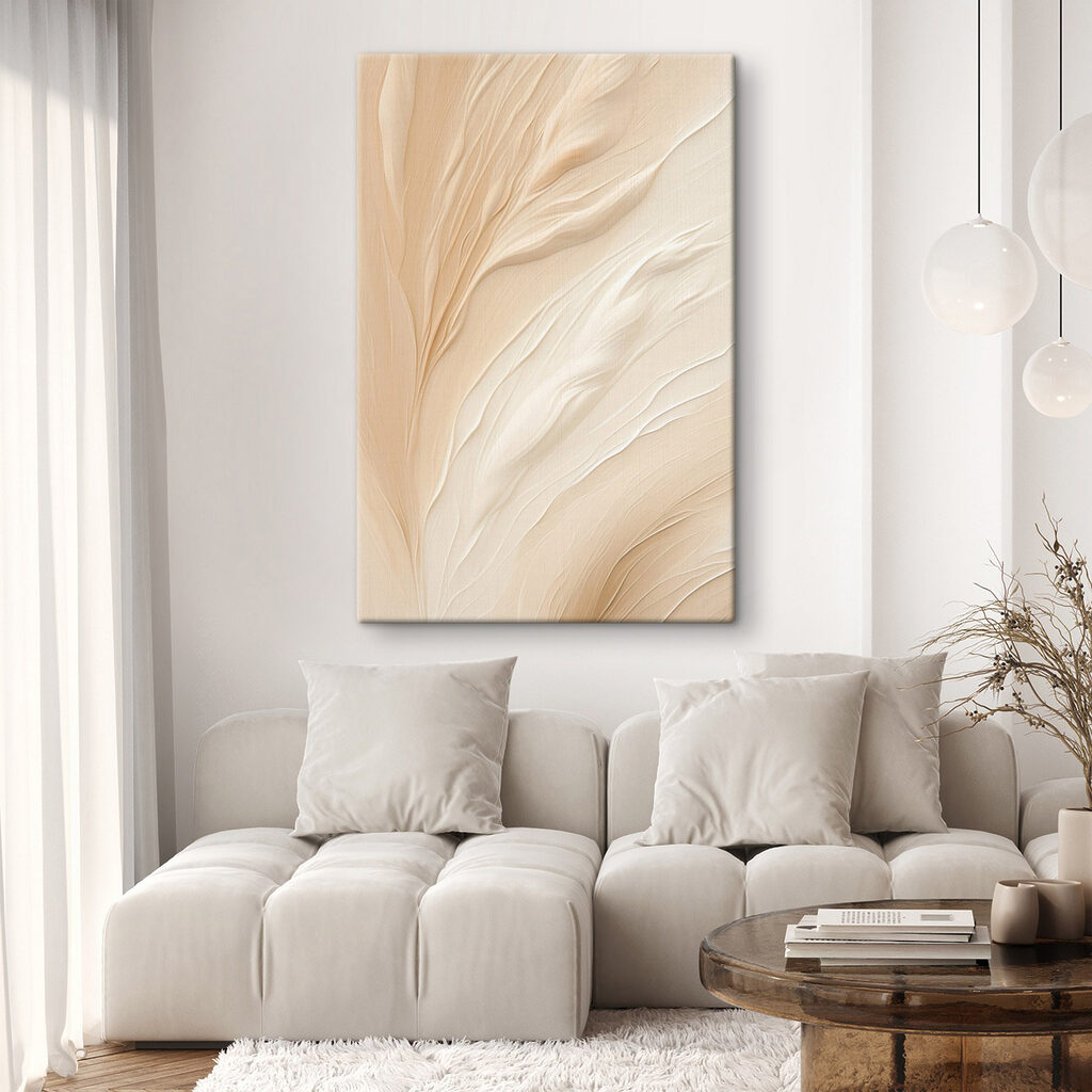 Folhas compridas em creme — interior 2