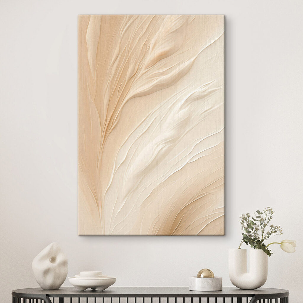 Folhas compridas em creme — interior 1