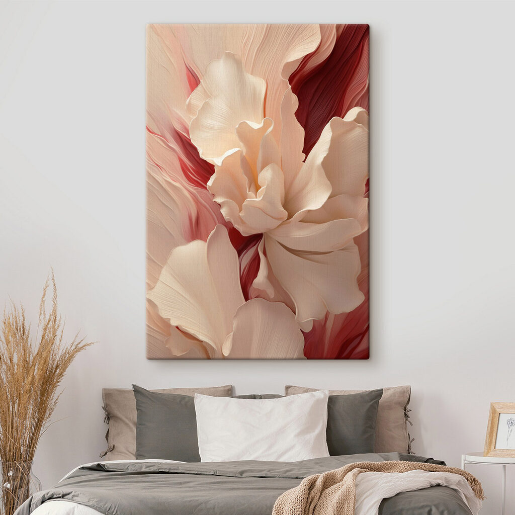 Formas florais em vermelho — interior 1