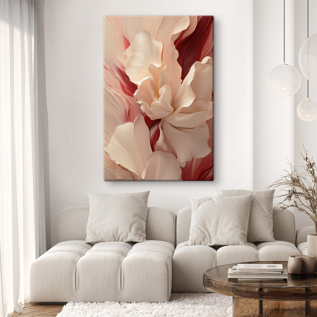 Formas florais em vermelho — interior 2