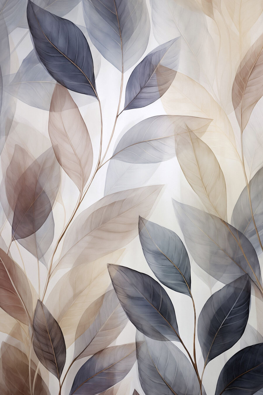 Folhas em caules longos — design completo