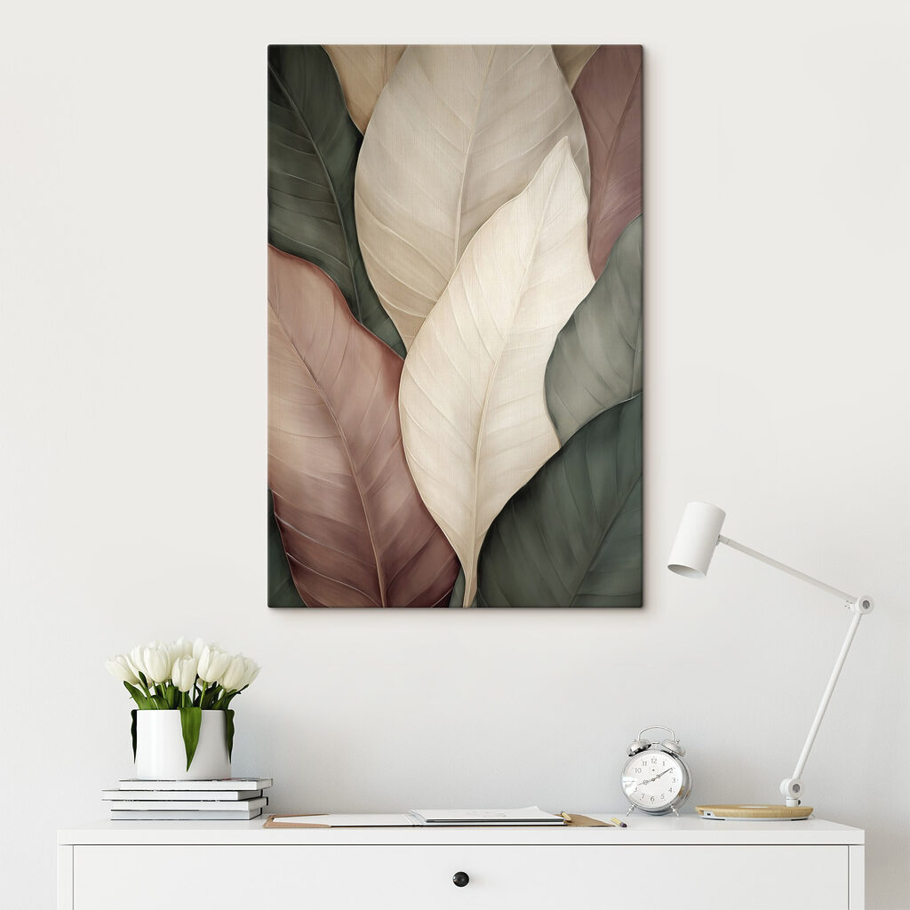 Folhas curvas com nervuras — interior 1