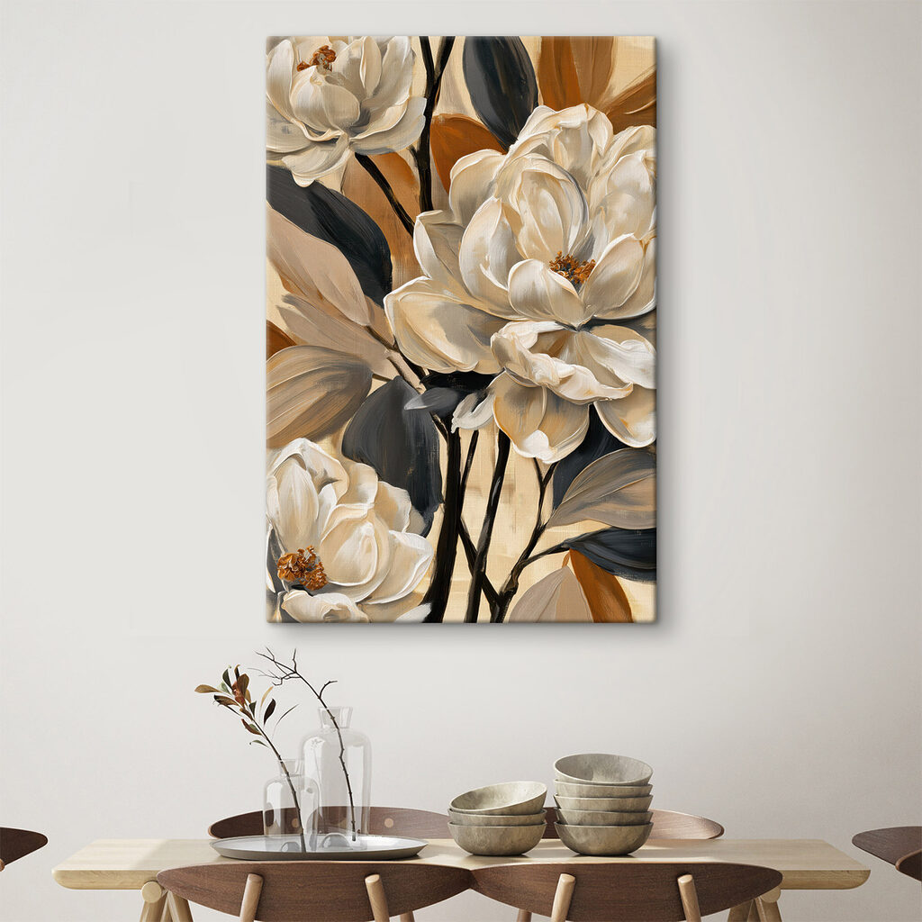 Flores creme entre ocre — interior 2