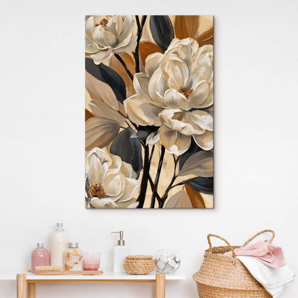 Flores creme entre ocre — interior 1