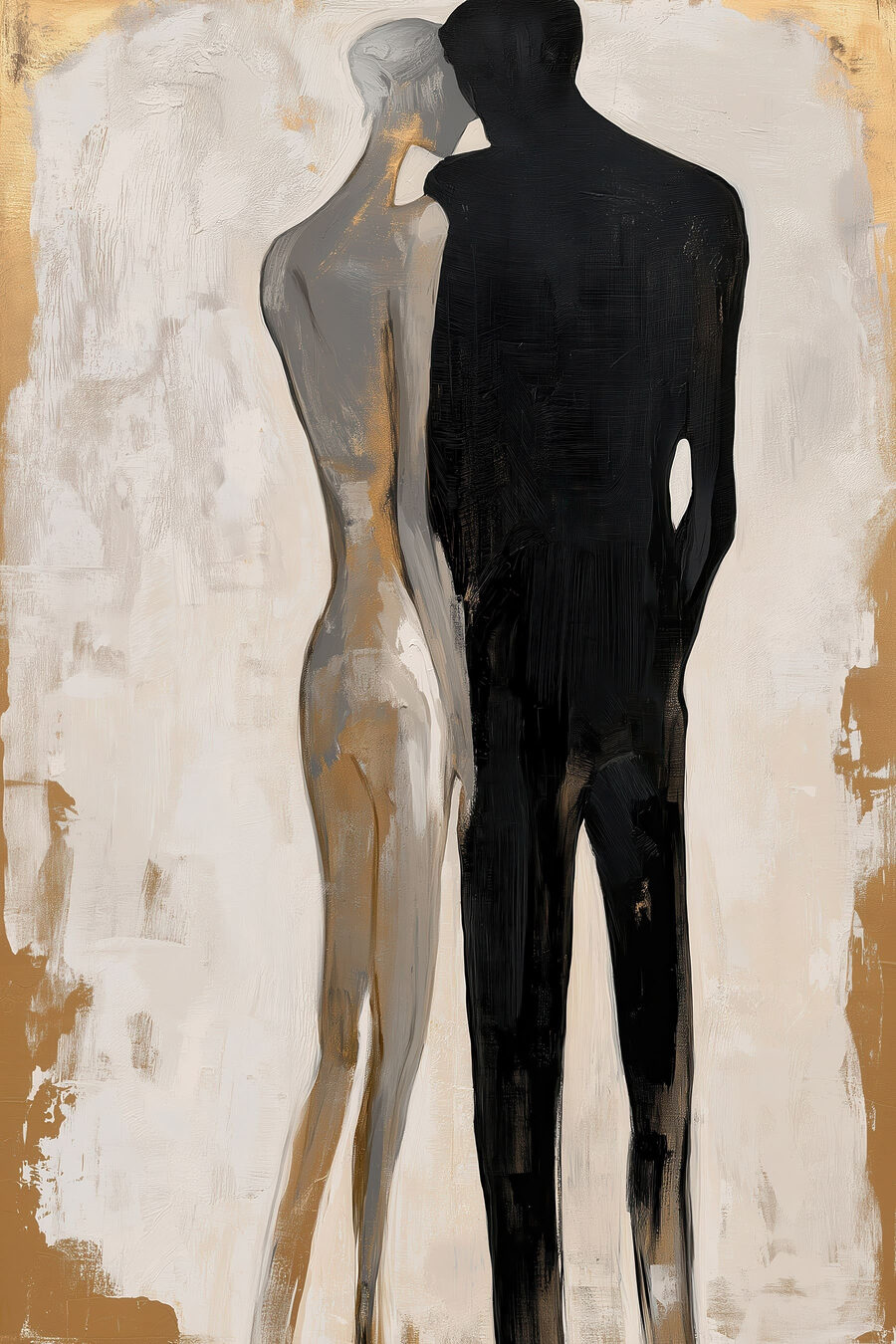 Duas figuras alongadas — design completo