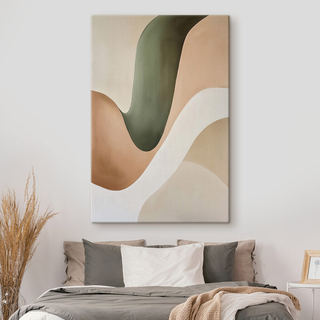 Arco verde sobre branco — interior 2