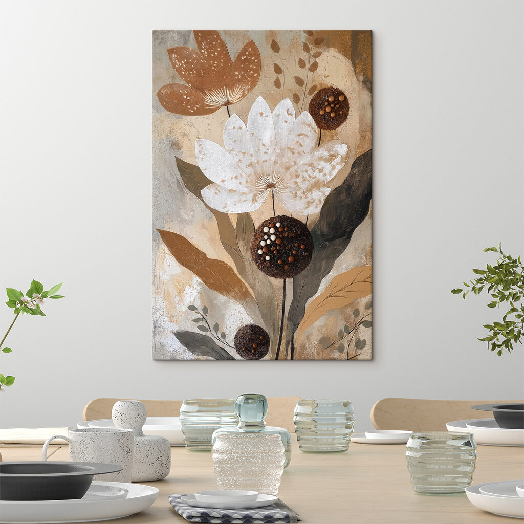 Flores de centro pontilhado — interior 1