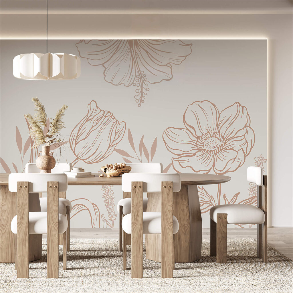 Flores em contorno aberto — interior 2