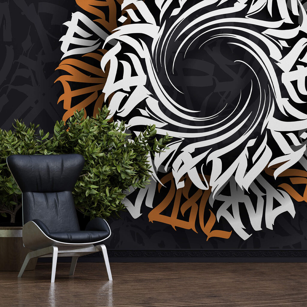 Letras em redemoinho — interior 2