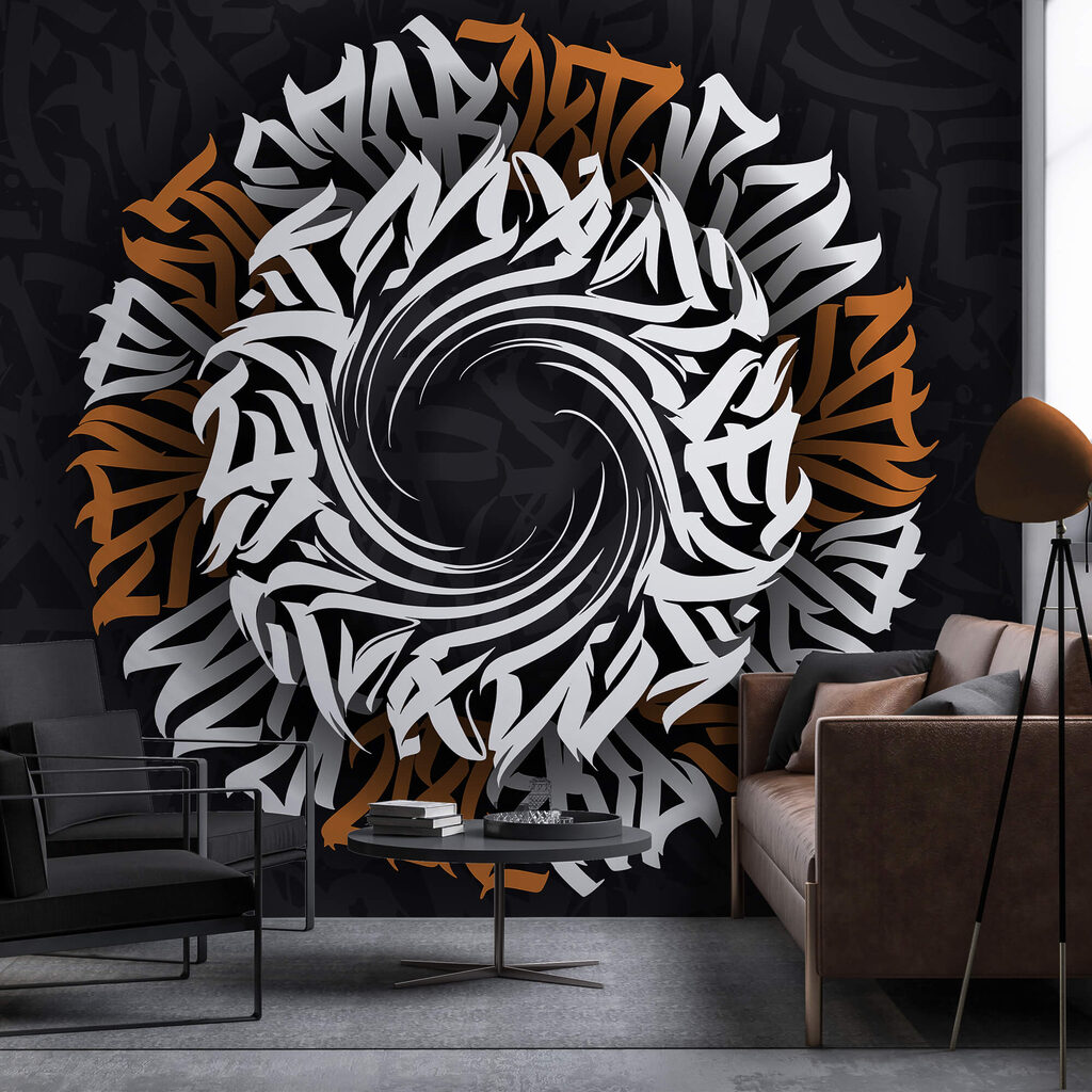 Letras em redemoinho — interior 1