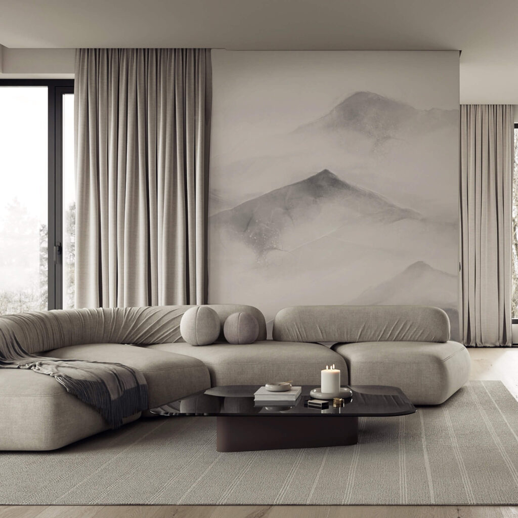 Cumes pálidos entre nuvens — interior 2