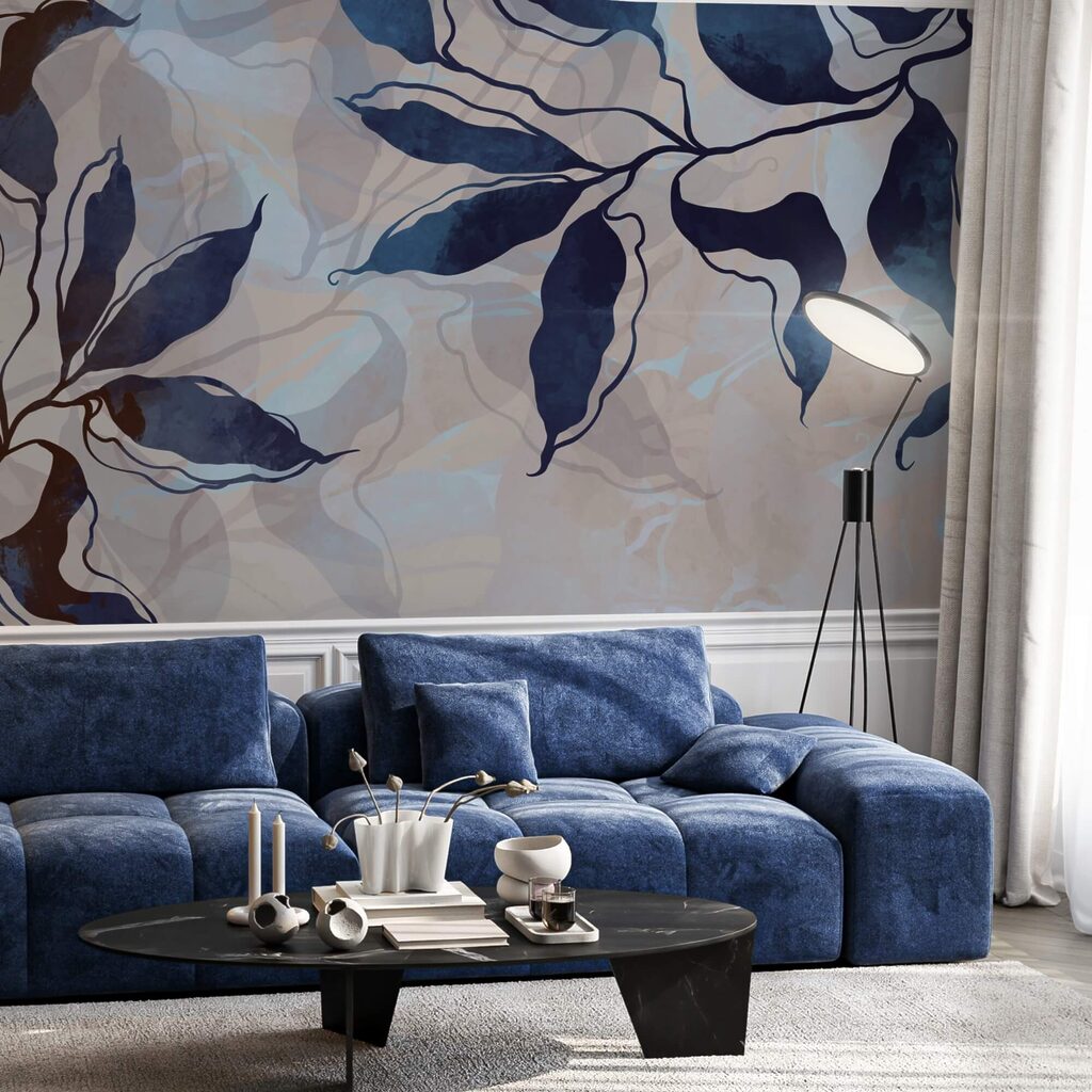 Folhas escuras com ondas — interior 3