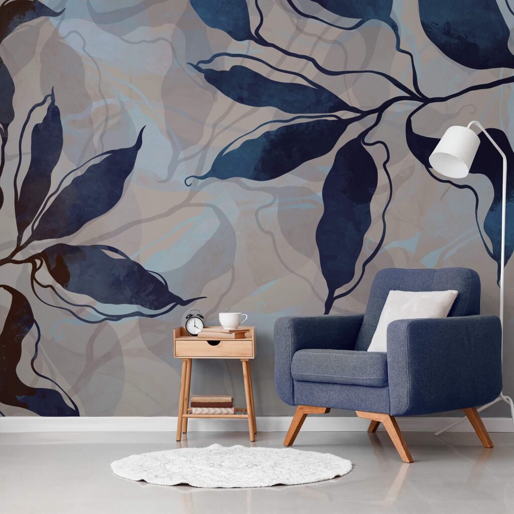 Folhas escuras com ondas — interior 2