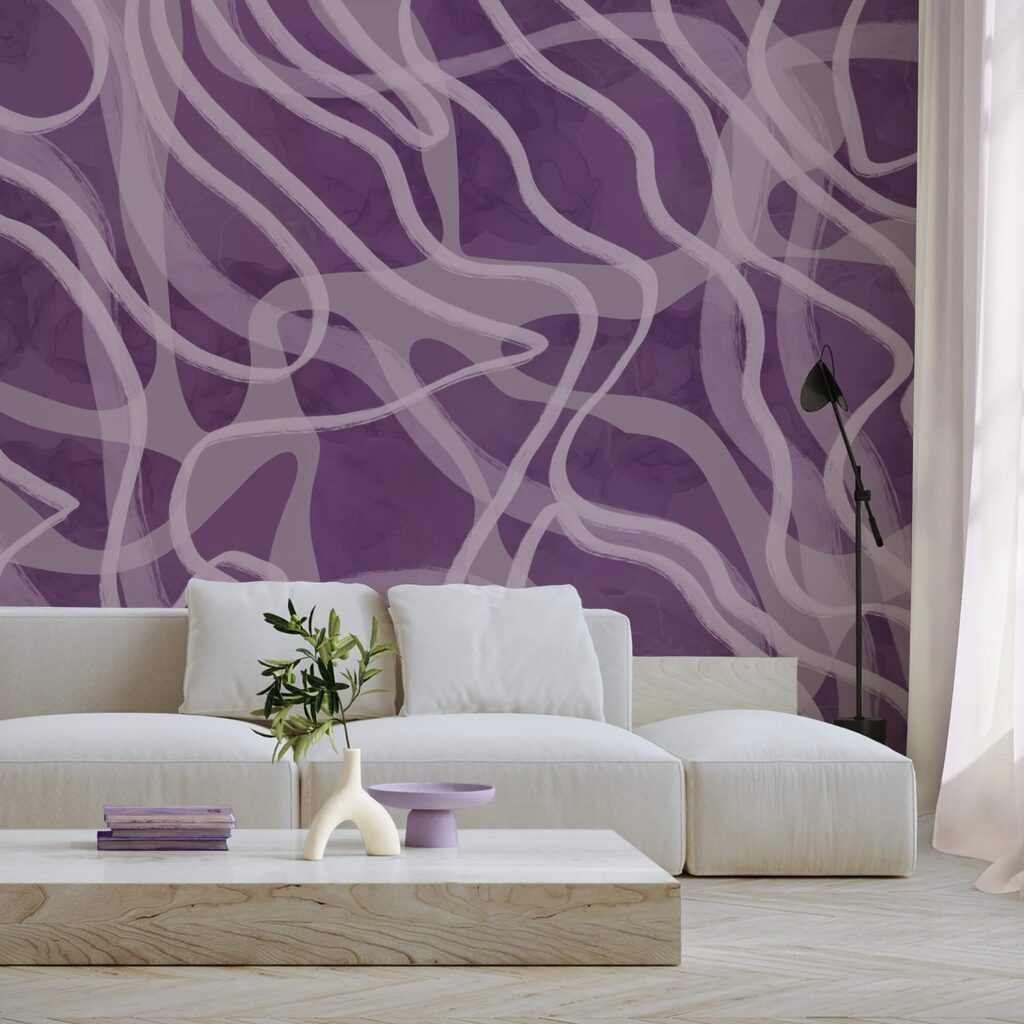 Linhas lilás em movimento — interior 2