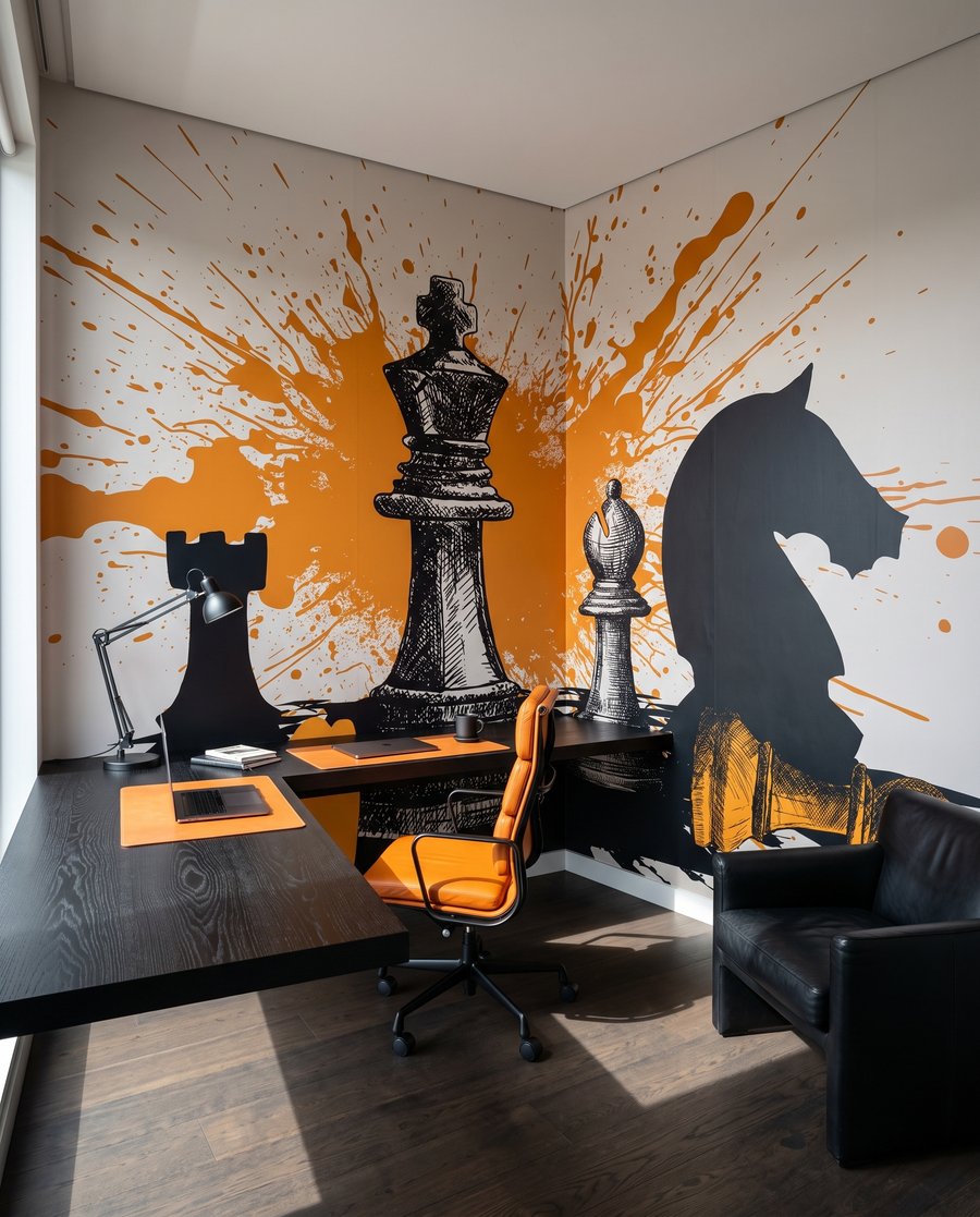 Xadrez com manchas amarelas — interior 2