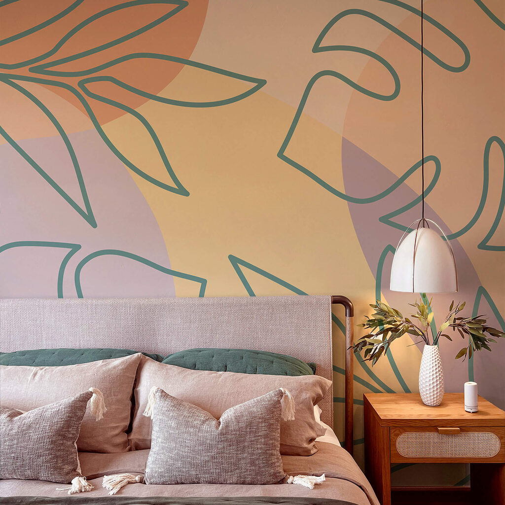 Folhas desenhadas em pastel — interior 2