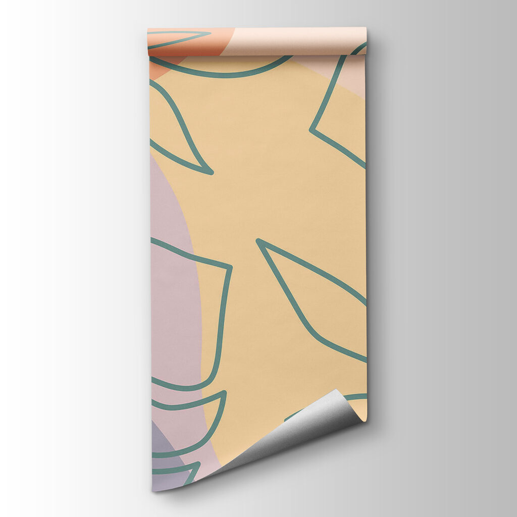 Folhas desenhadas em pastel — vista do produto