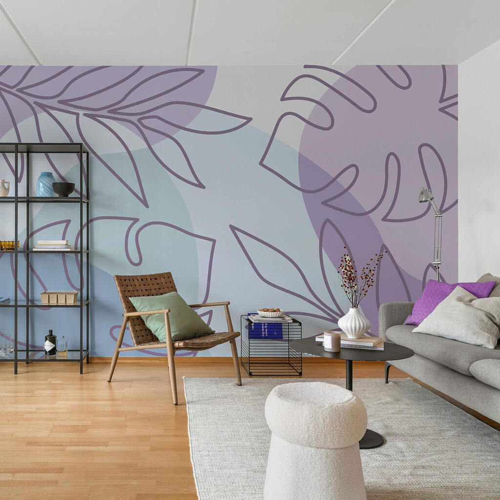 Folhas desenhadas em pastel — interior 2