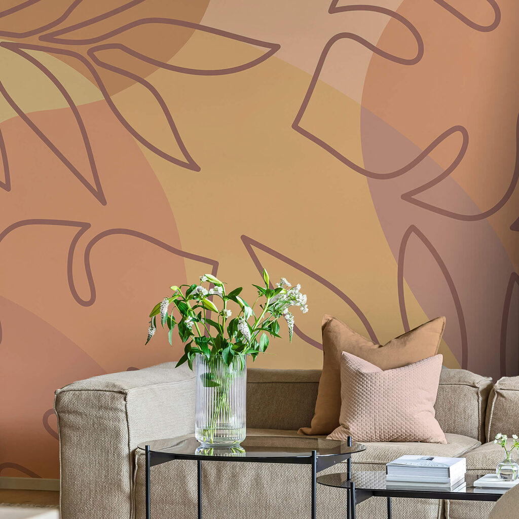 Folhas desenhadas em pastel — interior 2