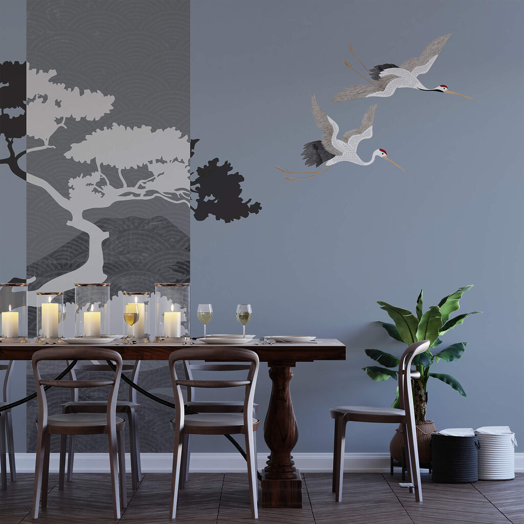 Grous junto à árvore — interior 1
