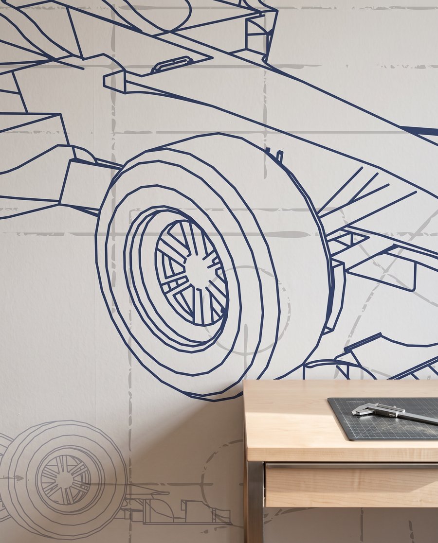 Carro de corrida técnico — detalhe