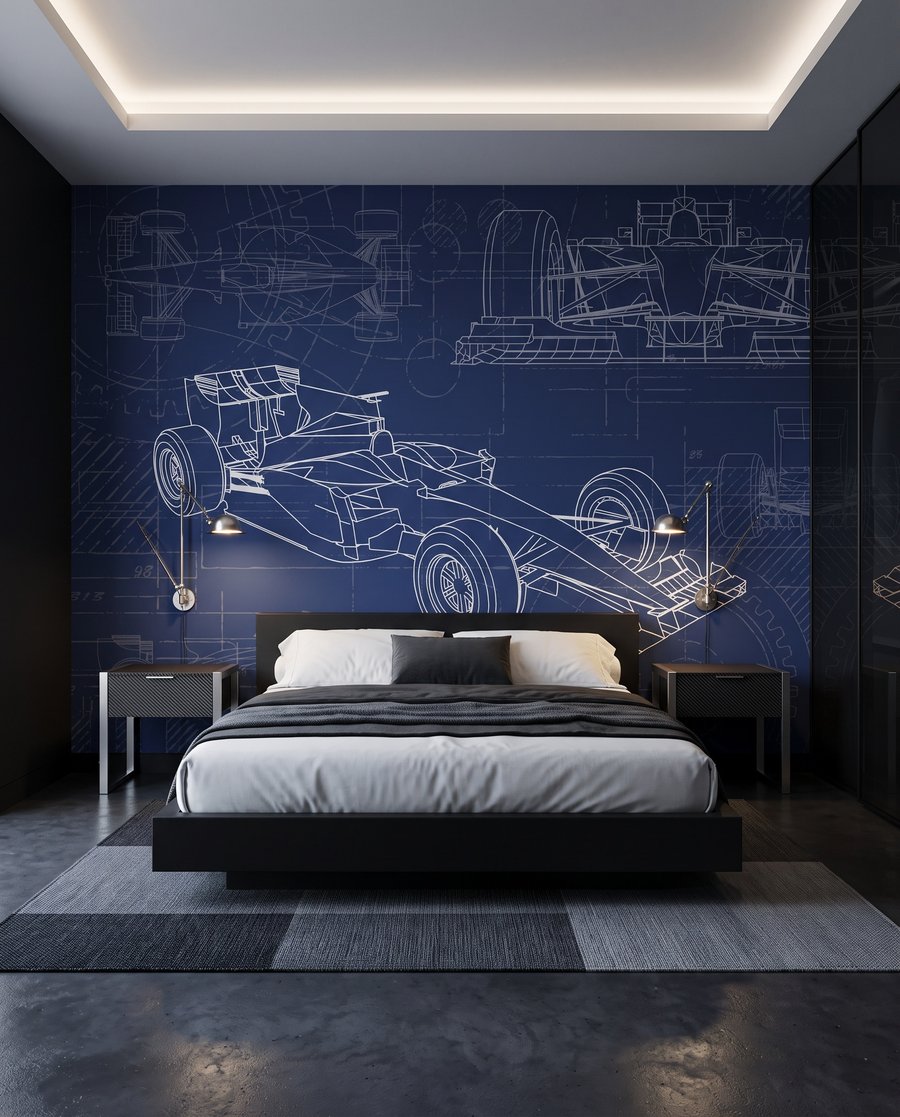 Carro de corrida técnico — interior 1