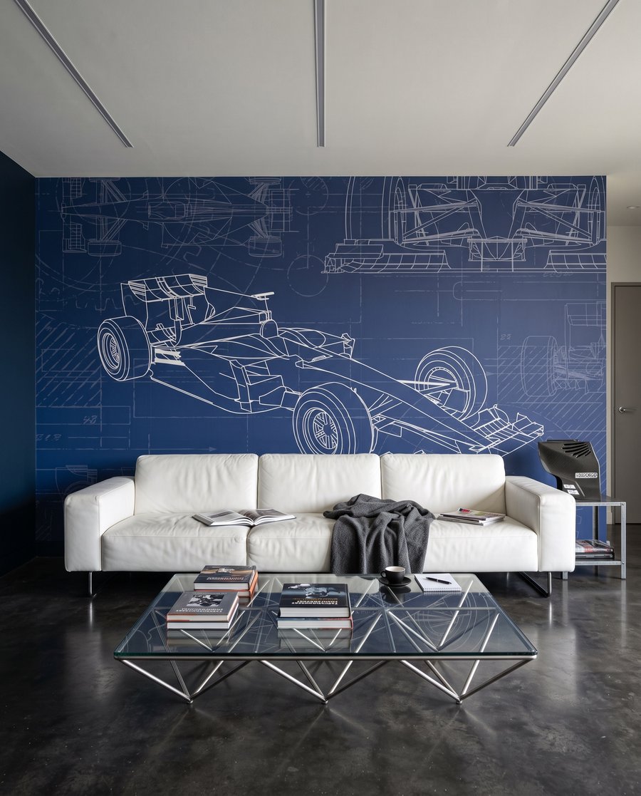 Carro de corrida técnico — interior 2