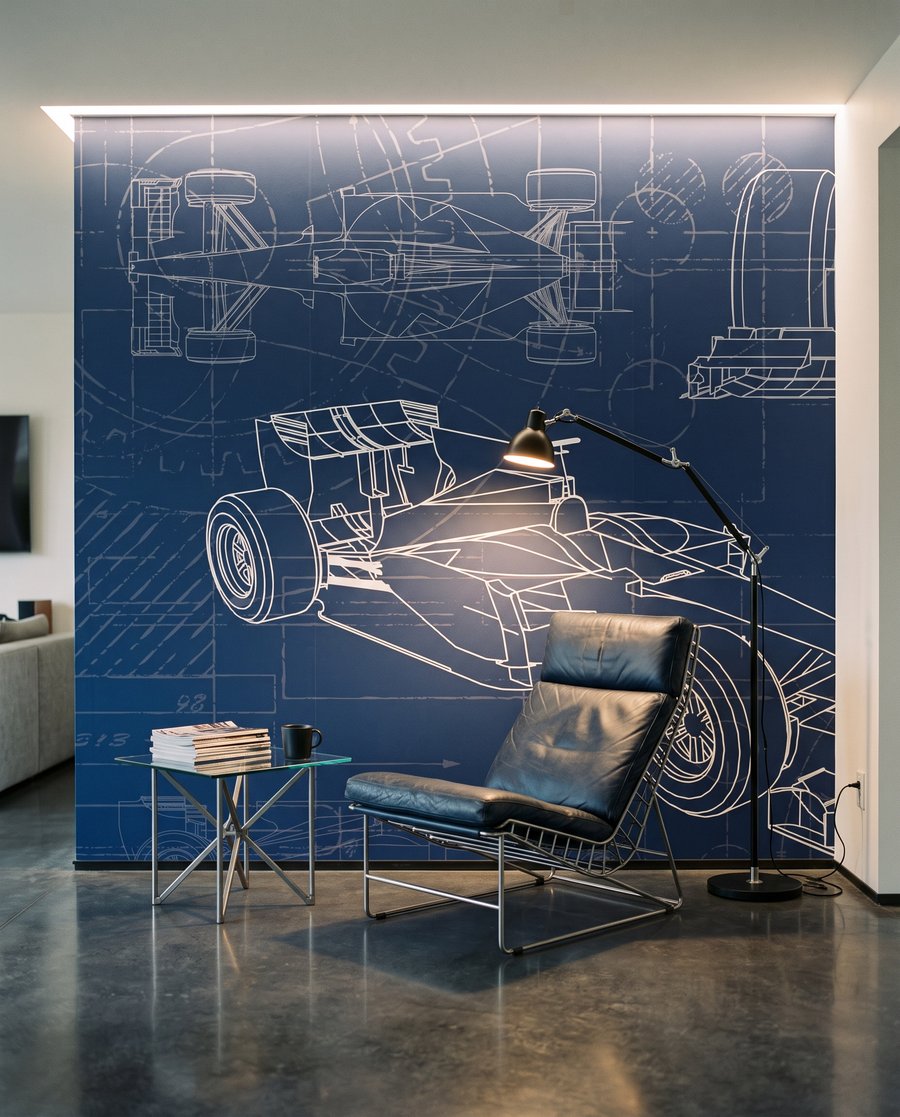 Carro de corrida técnico — interior 3