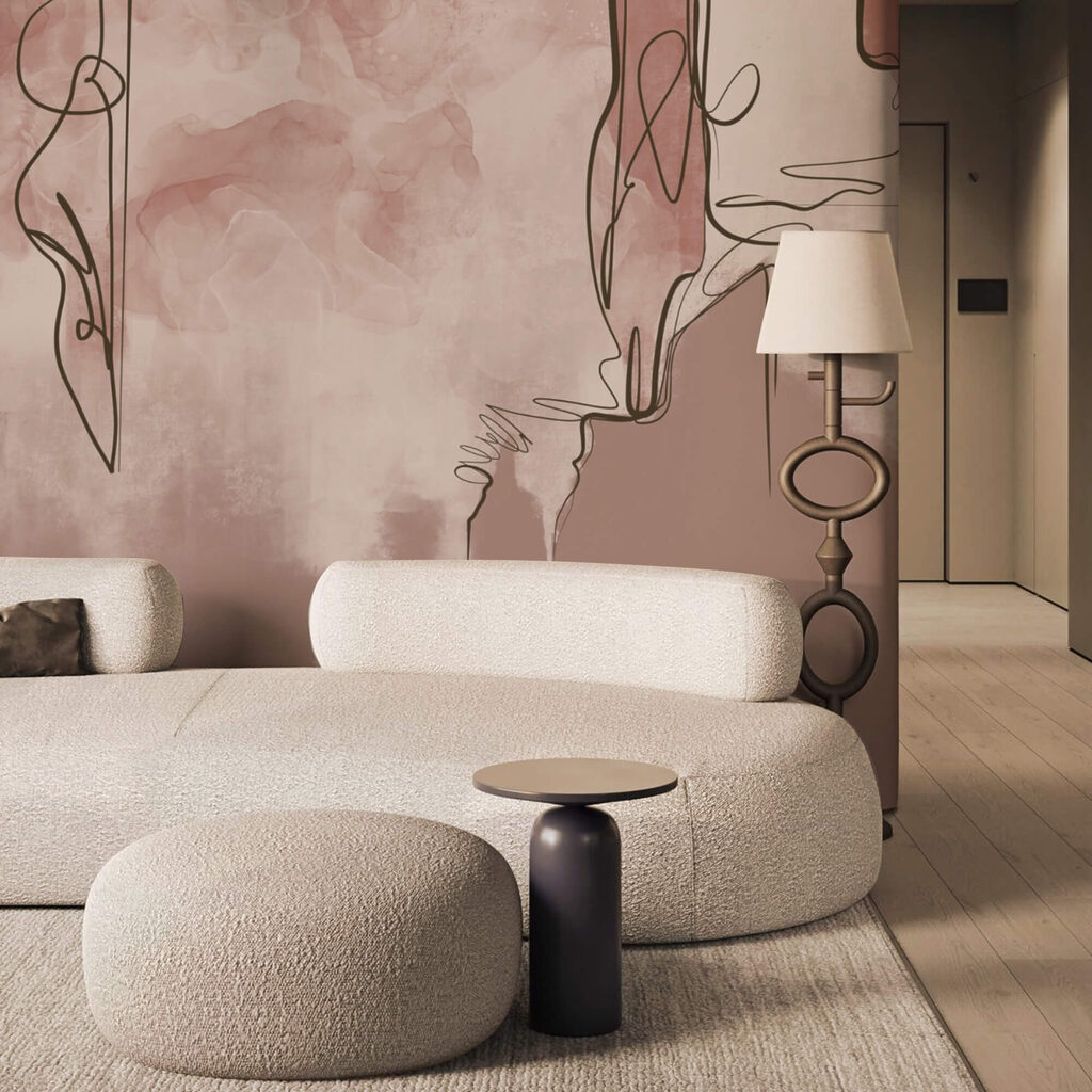 Rostos entre véus rosa — interior 2
