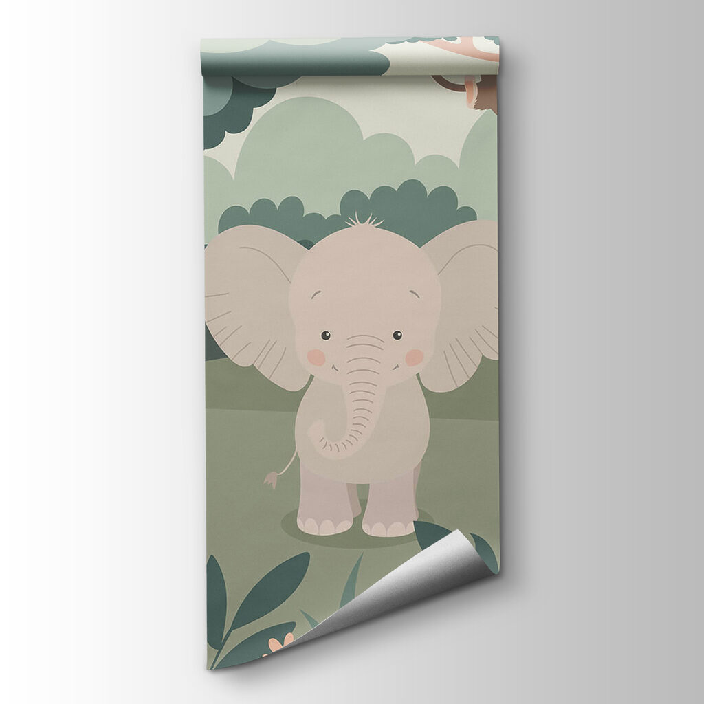 Elefante, girafa e zebra — vista do produto
