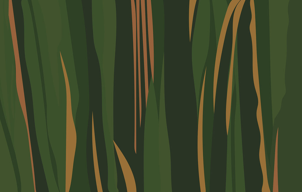 Faixas verdes e ocre — design completo
