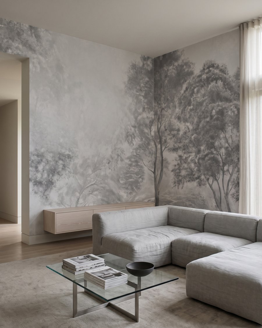Bosque cinzento na névoa — interior 4