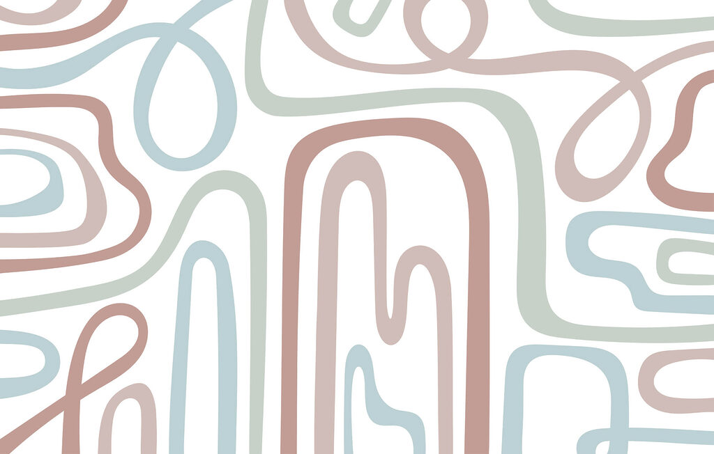 Linhas suaves em pastel — design completo