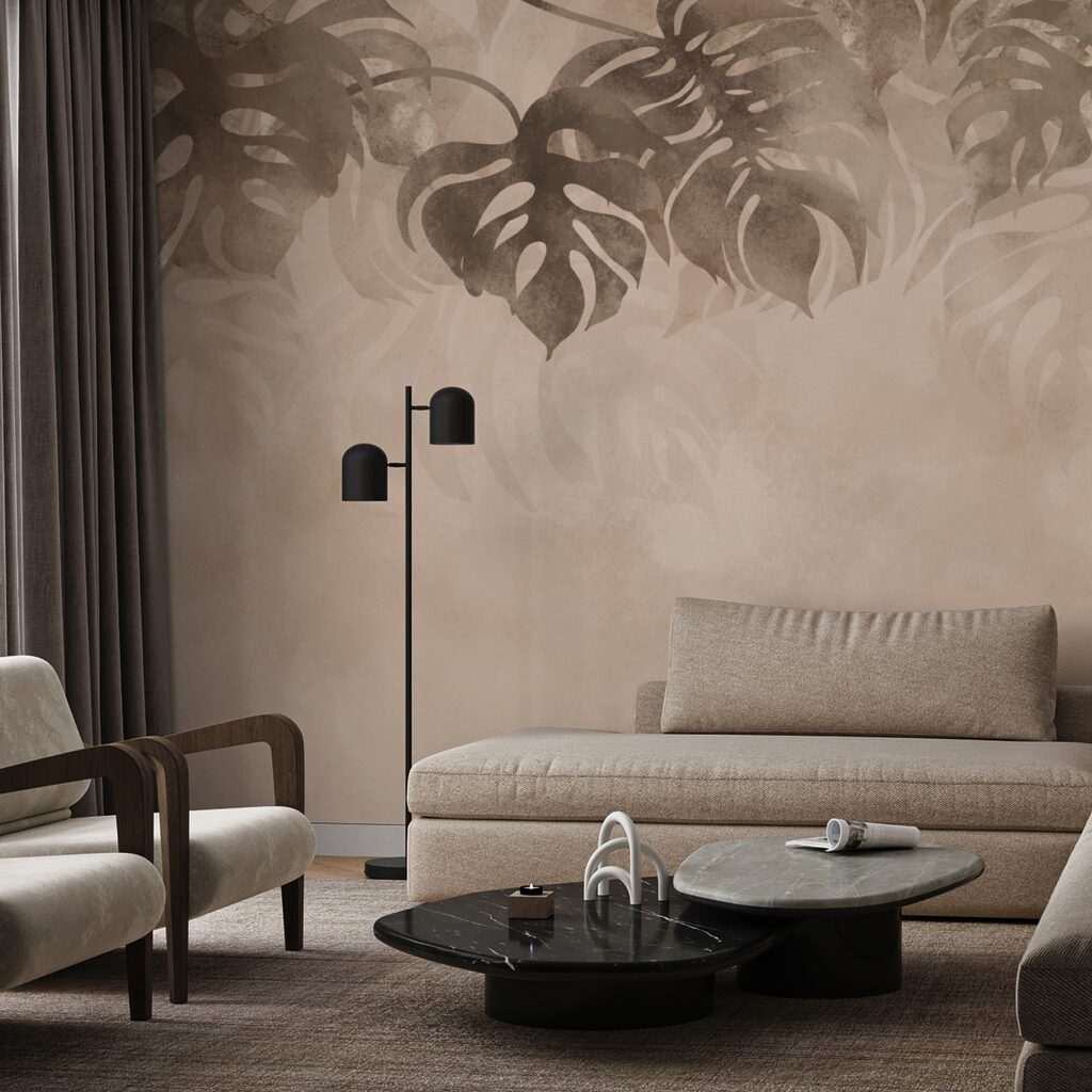 Folhas tropicais em névoa — interior 2