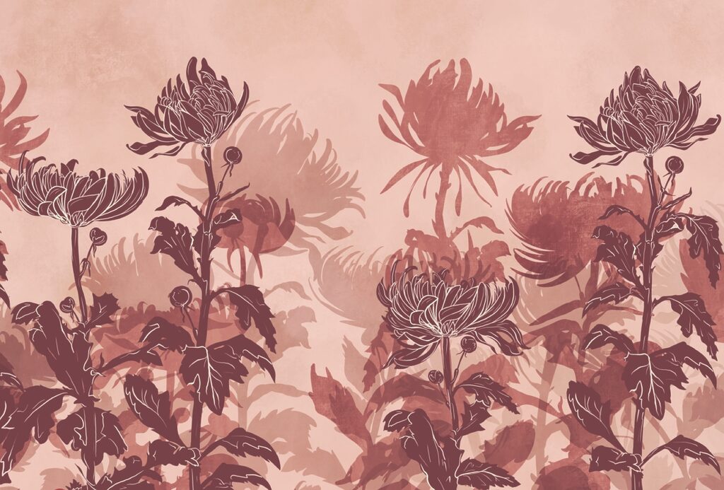 Flores de caules finos — design completo