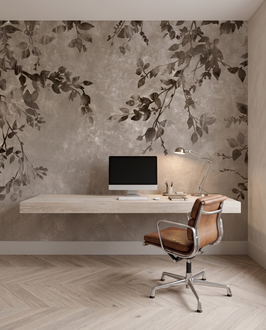 Folhas finas sobre fundo — interior 5