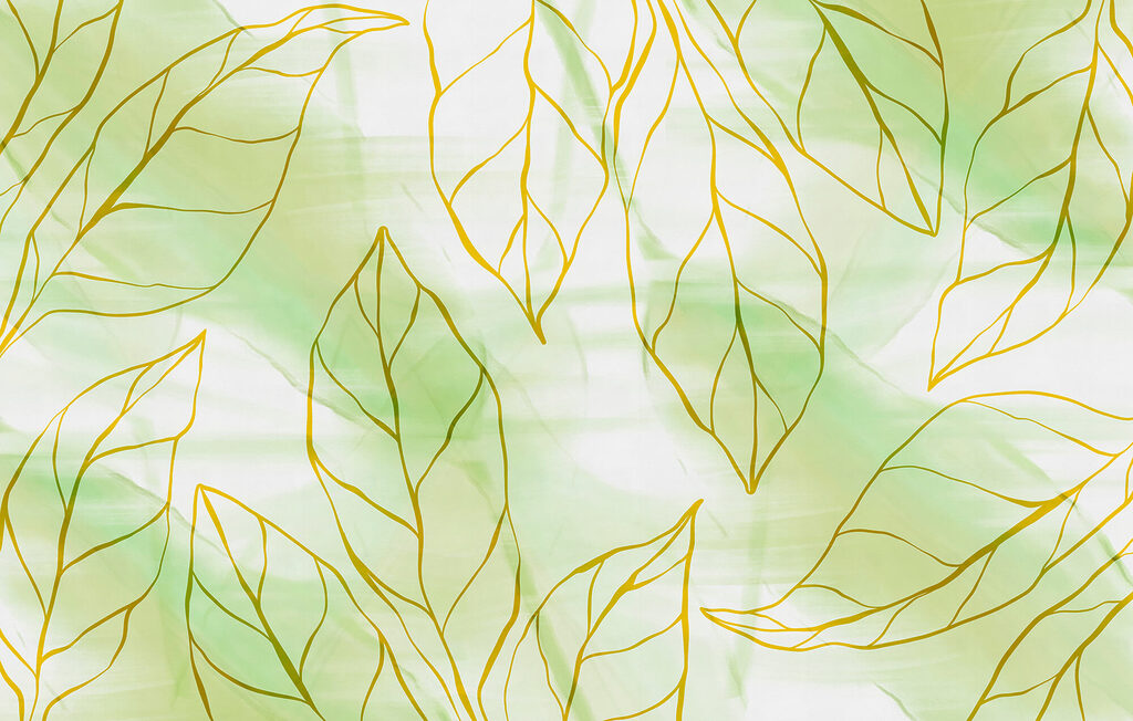 Linhas de folhas verdes — design completo