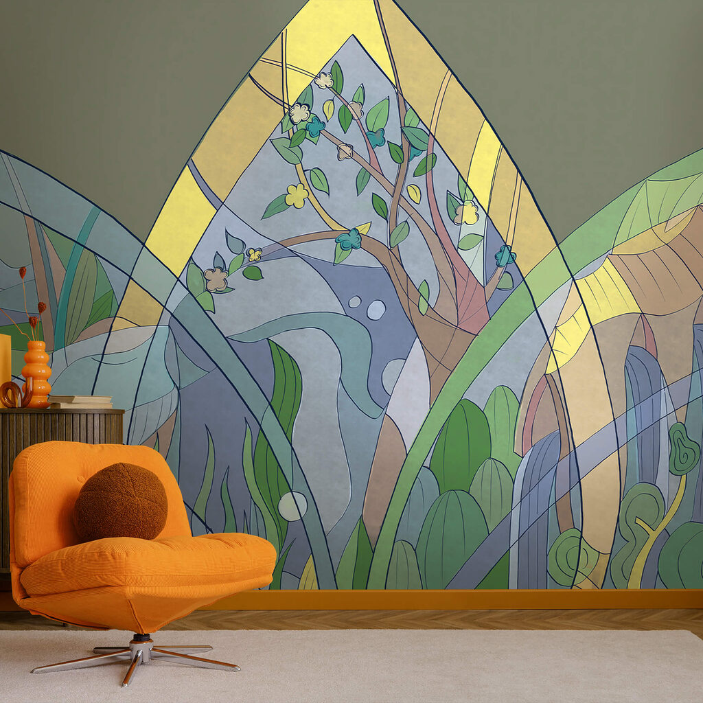 Bosque em vitral — interior 1